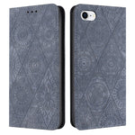 Custodia in pelle goffrata per iPhone X, XS, XR, SE 2022