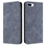 Custodia in pelle goffrata per iPhone 7 Plus e 8 Plus