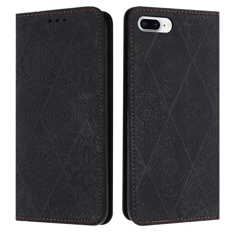 Custodia in pelle goffrata per iPhone 7 Plus e 8 Plus