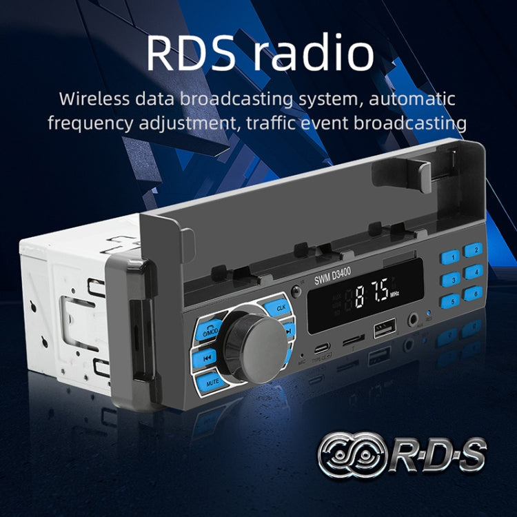 SWM D3400 Supporto per lettore MP3 Bluetooth per auto Assistente vocale intelligente / FM