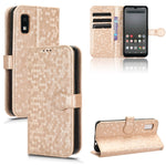 Custodia per telefono in pelle con trama a nido d'ape, For Sharp Aquos R8 Pro, For Sharp Aquos R8, For Sharp Aquos Wish 3