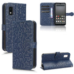 Custodia per telefono in pelle con trama a nido d'ape, For Sharp Aquos R8 Pro, For Sharp Aquos R8, For Sharp Aquos Wish 3