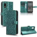 Custodia per telefono in pelle con trama a nido d'ape, For Sharp Aquos R8 Pro, For Sharp Aquos R8, For Sharp Aquos Wish 3