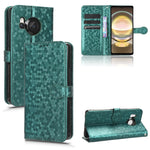 Custodia per telefono in pelle con trama a nido d'ape, For Sharp Aquos R8 Pro, For Sharp Aquos R8, For Sharp Aquos Wish 3