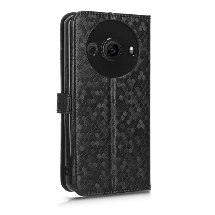 Custodia per telefono in pelle con trama a nido d'ape, For Sharp Aquos R8 Pro, For Sharp Aquos R8, For Sharp Aquos Wish 3