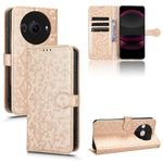 Custodia per telefono in pelle con trama a nido d'ape, For Sharp Aquos R8 Pro, For Sharp Aquos R8, For Sharp Aquos Wish 3
