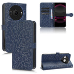 Custodia per telefono in pelle con trama a nido d'ape, For Sharp Aquos R8 Pro, For Sharp Aquos R8, For Sharp Aquos Wish 3
