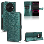 Custodia per telefono in pelle con trama a nido d'ape, For Sharp Aquos R8 Pro, For Sharp Aquos R8, For Sharp Aquos Wish 3