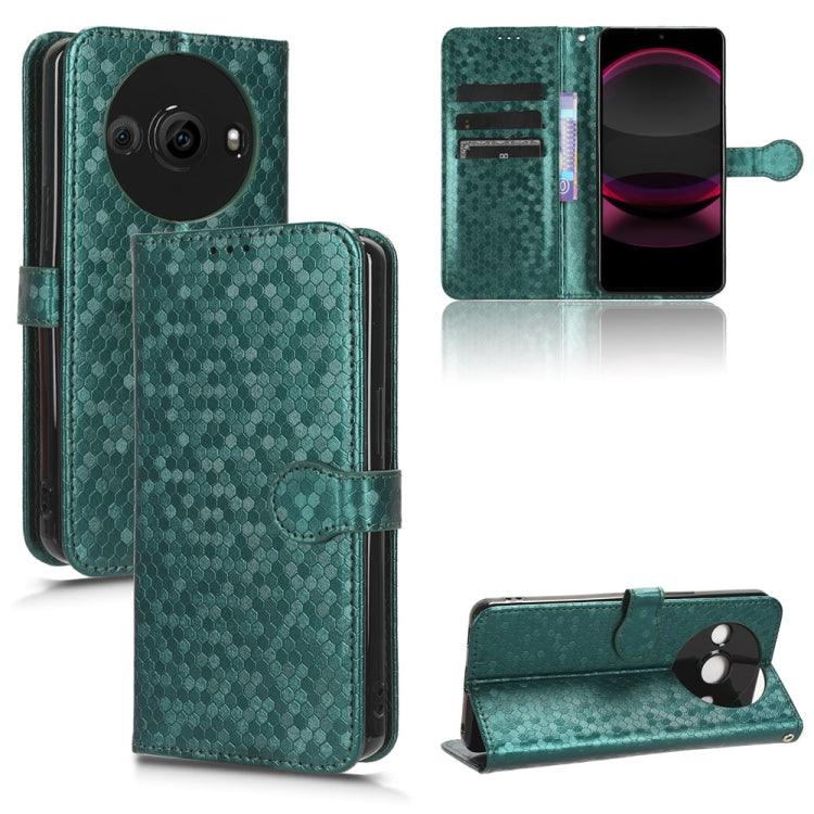 Custodia per telefono in pelle con trama a nido d'ape, For Sharp Aquos R8 Pro, For Sharp Aquos R8, For Sharp Aquos Wish 3