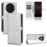 Custodia per telefono in pelle con trama a nido d'ape, For Sharp Aquos R8 Pro, For Sharp Aquos R8, For Sharp Aquos Wish 3