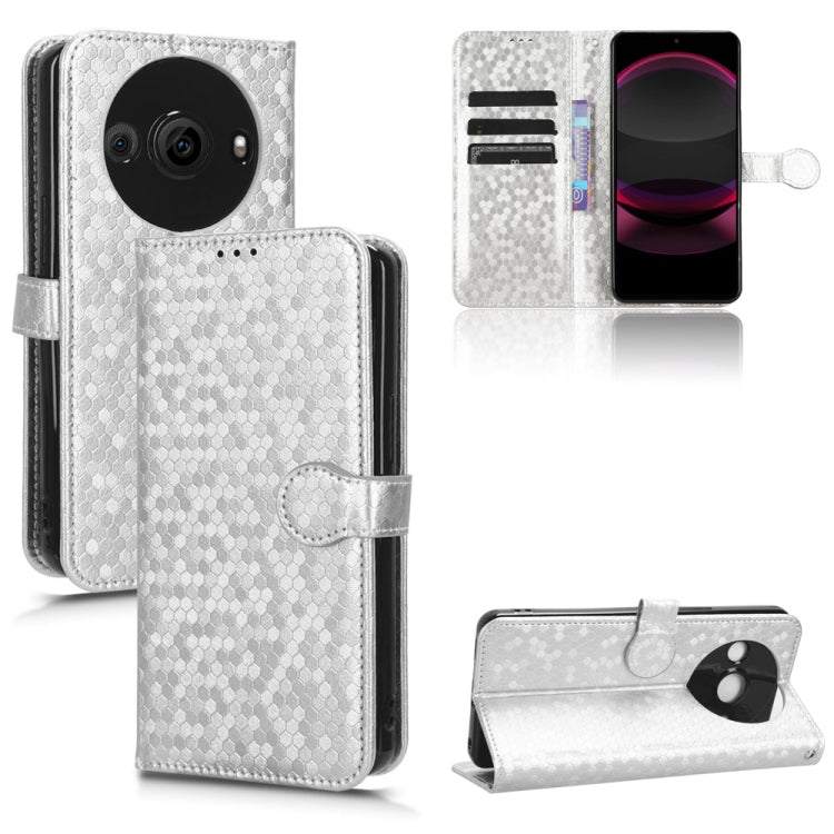 Custodia per telefono in pelle con trama a nido d'ape, For Sharp Aquos R8 Pro, For Sharp Aquos R8, For Sharp Aquos Wish 3