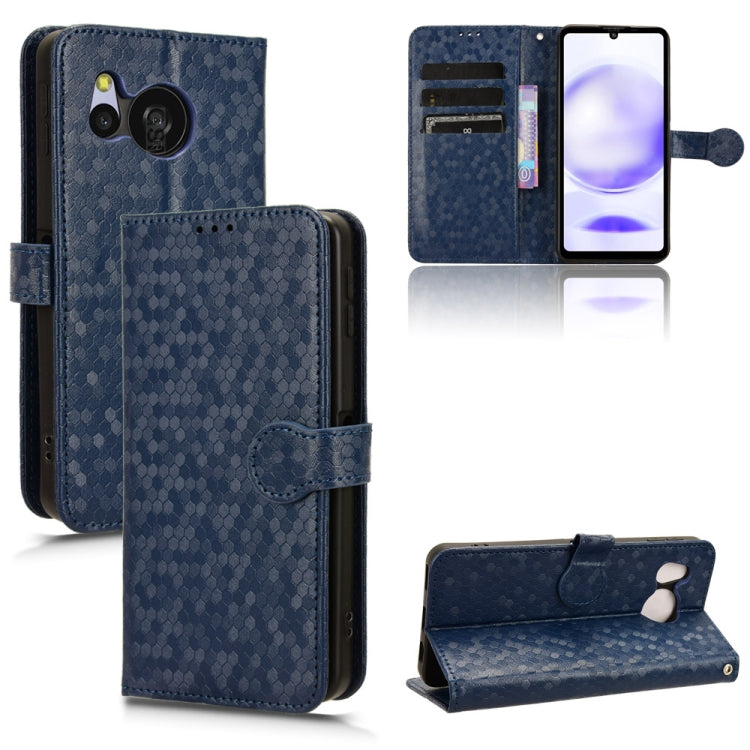 Custodia per telefono in pelle con trama a nido d'ape, For Sharp Aquos R9 Pro SH-54E, For Sharp Aquos Wish 4, For Sharp Aquos R9, For Sharp Aquos Sense8
