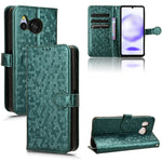Custodia per telefono in pelle con trama a nido d'ape, For Sharp Aquos R9 Pro SH-54E, For Sharp Aquos Wish 4, For Sharp Aquos R9, For Sharp Aquos Sense8