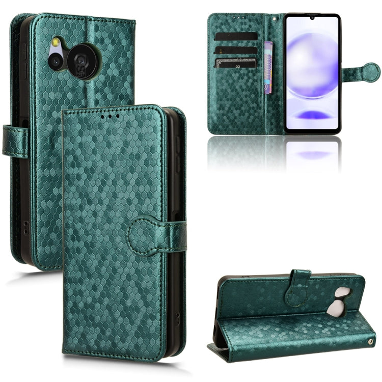 Custodia per telefono in pelle con trama a nido d'ape, For Sharp Aquos R9 Pro SH-54E, For Sharp Aquos Wish 4, For Sharp Aquos R9, For Sharp Aquos Sense8