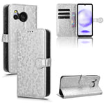Custodia per telefono in pelle con trama a nido d'ape, For Sharp Aquos R9 Pro SH-54E, For Sharp Aquos Wish 4, For Sharp Aquos R9, For Sharp Aquos Sense8