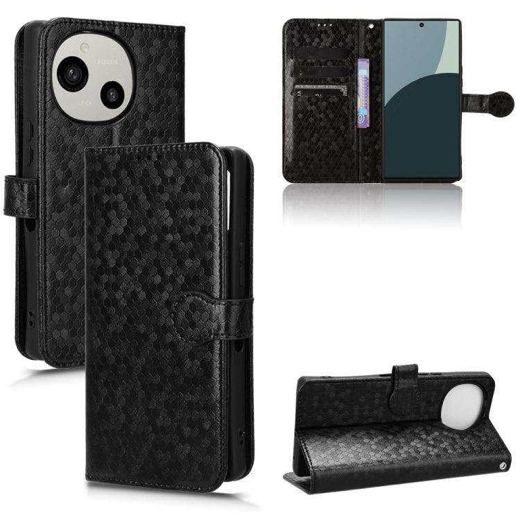 Custodia per telefono in pelle con trama a nido d'ape, For Sharp Aquos R9 Pro SH-54E, For Sharp Aquos Wish 4, For Sharp Aquos R9, For Sharp Aquos Sense8