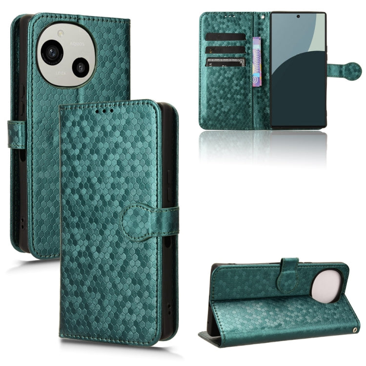 Custodia per telefono in pelle con trama a nido d'ape, For Sharp Aquos R9 Pro SH-54E, For Sharp Aquos Wish 4, For Sharp Aquos R9, For Sharp Aquos Sense8