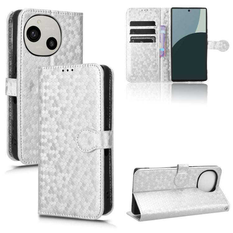 Custodia per telefono in pelle con trama a nido d'ape, For Sharp Aquos R9 Pro SH-54E, For Sharp Aquos Wish 4, For Sharp Aquos R9, For Sharp Aquos Sense8