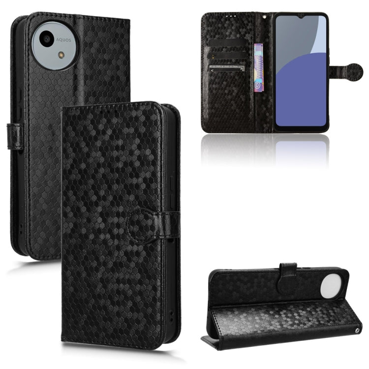 Custodia per telefono in pelle con trama a nido d'ape, For Sharp Aquos R9 Pro SH-54E, For Sharp Aquos Wish 4, For Sharp Aquos R9, For Sharp Aquos Sense8