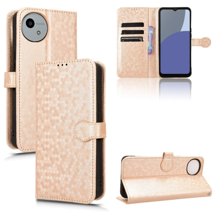 Custodia per telefono in pelle con trama a nido d'ape, For Sharp Aquos R9 Pro SH-54E, For Sharp Aquos Wish 4, For Sharp Aquos R9, For Sharp Aquos Sense8