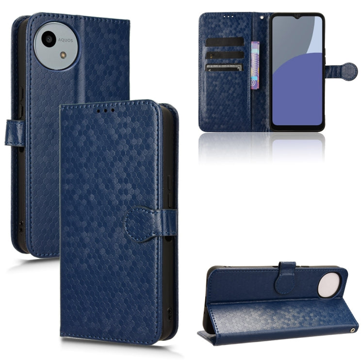 Custodia per telefono in pelle con trama a nido d'ape, For Sharp Aquos R9 Pro SH-54E, For Sharp Aquos Wish 4, For Sharp Aquos R9, For Sharp Aquos Sense8