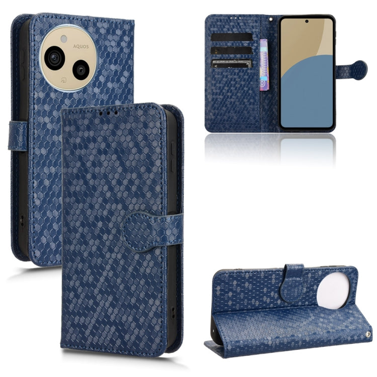 Custodia per telefono in pelle con trama a nido d'ape, For Sharp Aquos R11, For Sharp Aquos R10, For Sharp Aquos wish5, For Sharp Aquos Sense9