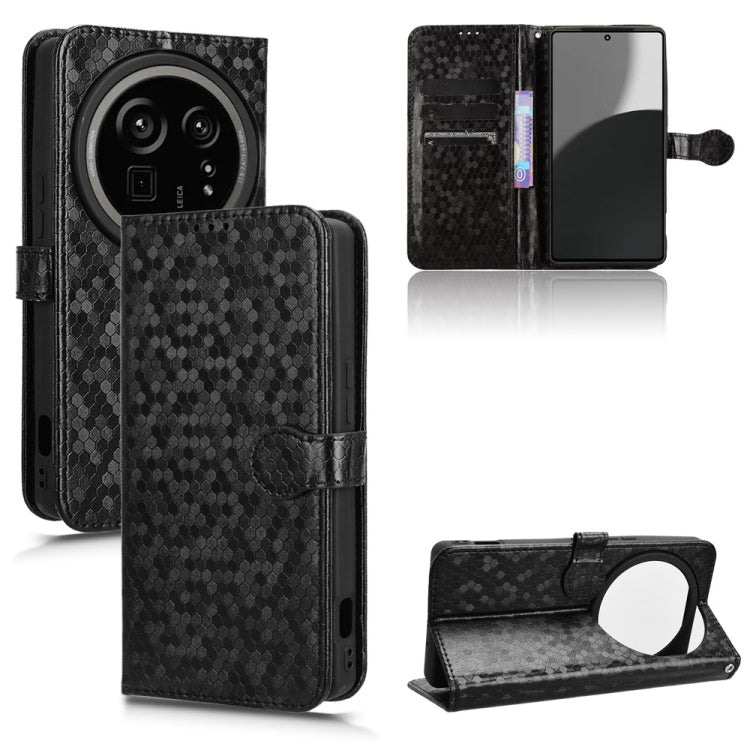 Custodia per telefono in pelle con trama a nido d'ape, For Sharp Aquos R9 Pro SH-54E, For Sharp Aquos Wish 4, For Sharp Aquos R9, For Sharp Aquos Sense8