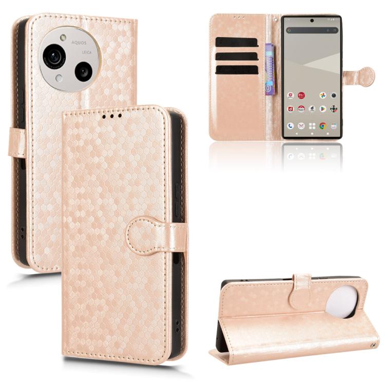 Custodia per telefono in pelle con trama a nido d'ape, For Sharp Aquos R11, For Sharp Aquos R10, For Sharp Aquos wish5, For Sharp Aquos Sense9