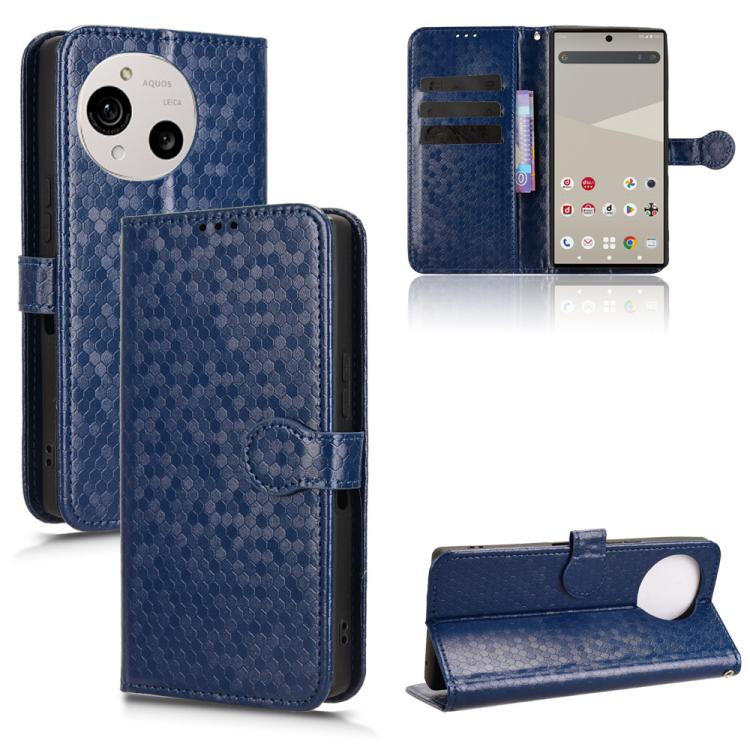 Custodia per telefono in pelle con trama a nido d'ape, For Sharp Aquos R11, For Sharp Aquos R10, For Sharp Aquos wish5, For Sharp Aquos Sense9