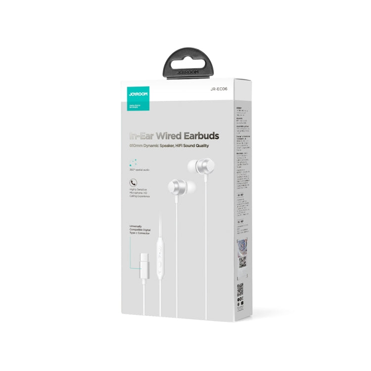 JOYROOM JR-EC06 Auricolare con cavo in-ear in metallo di tipo C, lunghezza: 1,2 m, JR-EC06