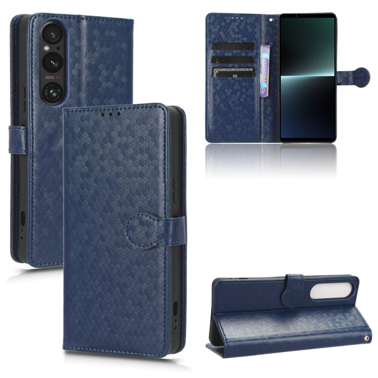 Custodia per telefono in pelle con trama a nido d'ape, For Sony Xperia 1 VI, For Sony Xperia 1 V, For Sony Xperia 10 V