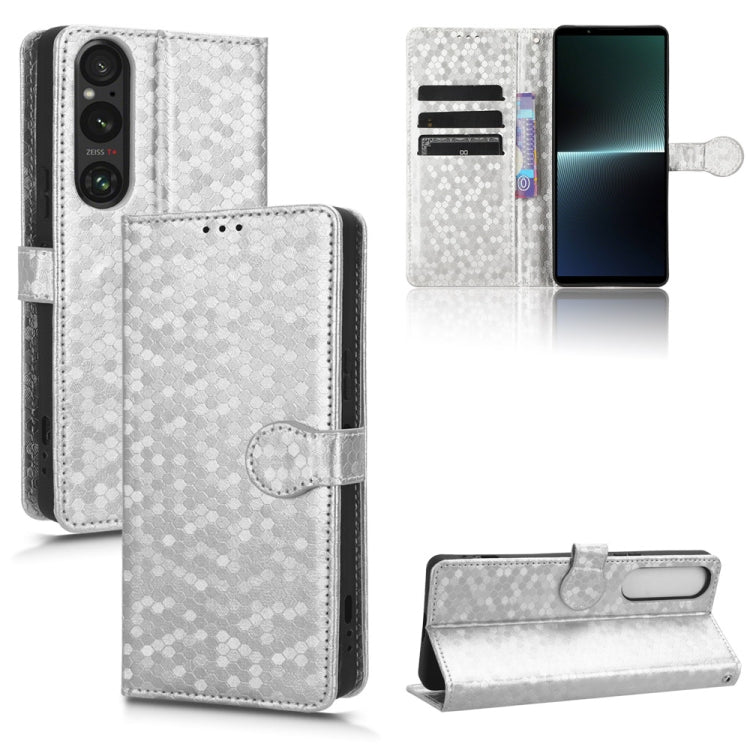 Custodia per telefono in pelle con trama a nido d'ape, For Sony Xperia 1 VI, For Sony Xperia 1 V, For Sony Xperia 10 V