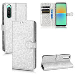 Custodia per telefono in pelle con trama a nido d'ape, For Sony Xperia 1 VI, For Sony Xperia 1 V, For Sony Xperia 10 V