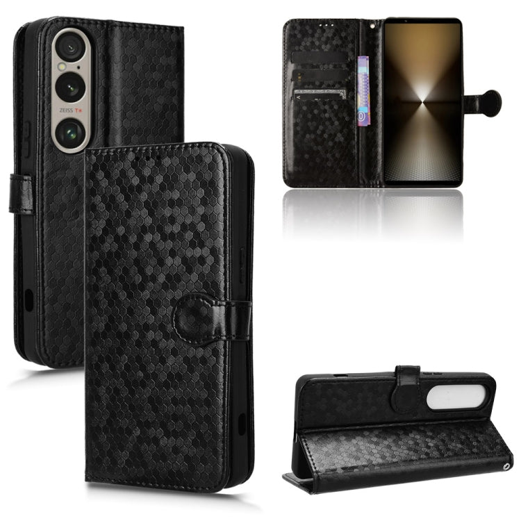 Custodia per telefono in pelle con trama a nido d'ape, For Sony Xperia 1 VI, For Sony Xperia 1 V, For Sony Xperia 10 V