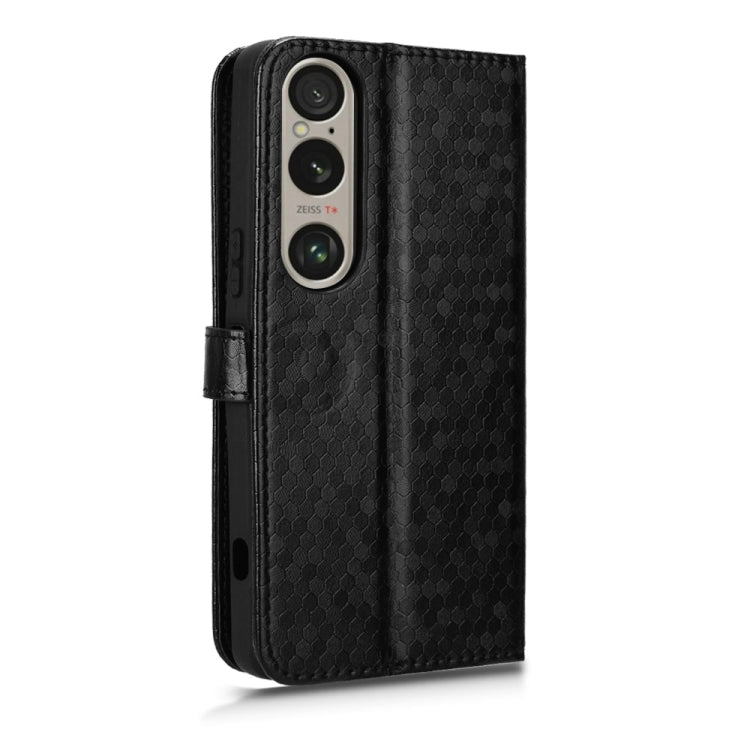 Custodia per telefono in pelle con trama a nido d'ape, For Sony Xperia 1 VI, For Sony Xperia 1 V, For Sony Xperia 10 V