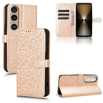 Custodia per telefono in pelle con trama a nido d'ape, For Sony Xperia 1 VI, For Sony Xperia 1 V, For Sony Xperia 10 V