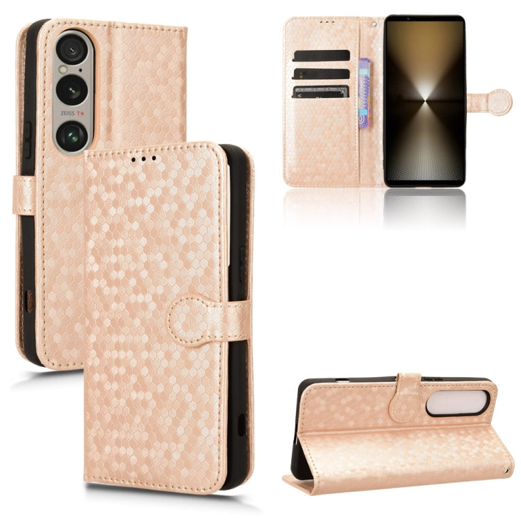 Custodia per telefono in pelle con trama a nido d'ape, For Sony Xperia 1 VI, For Sony Xperia 1 V, For Sony Xperia 10 V