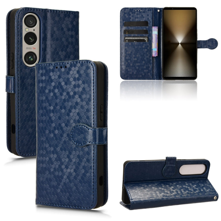 Custodia per telefono in pelle con trama a nido d'ape, For Sony Xperia 1 VI, For Sony Xperia 1 V, For Sony Xperia 10 V
