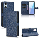 Custodia per telefono in pelle con trama a nido d'ape, For Sony Xperia 1 VIII, For Sony Xperia 10 VII, For Sony Xperia 1 VII, For Sony Xperia 10 VI