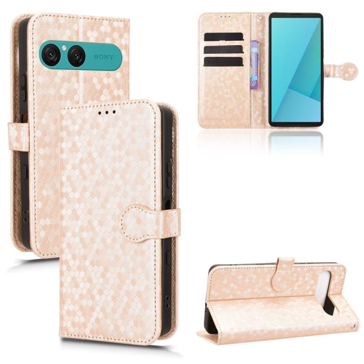 Custodia per telefono in pelle con trama a nido d'ape, For Sony Xperia 1 VIII, For Sony Xperia 10 VII, For Sony Xperia 1 VII, For Sony Xperia 10 VI