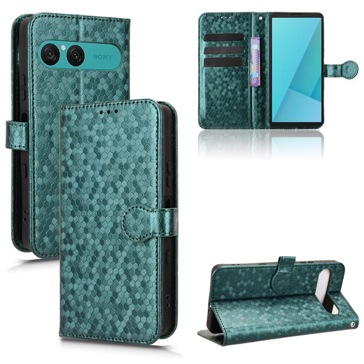 Custodia per telefono in pelle con trama a nido d'ape, For Sony Xperia 1 VIII, For Sony Xperia 10 VII, For Sony Xperia 1 VII, For Sony Xperia 10 VI