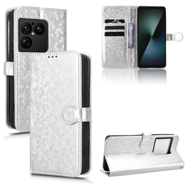Custodia per telefono in pelle con trama a nido d'ape, For Sony Xperia 1 VIII, For Sony Xperia 10 VII, For Sony Xperia 1 VII, For Sony Xperia 10 VI