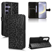Custodia portafoglio in pelle con trama a nido d'ape per Samsung