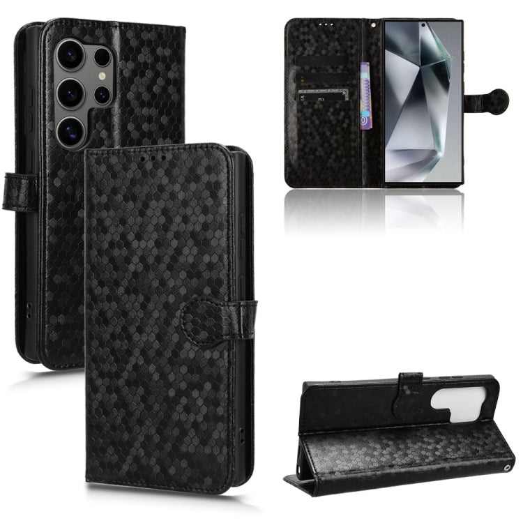 Custodia portafoglio in pelle con trama a nido d'ape per Samsung