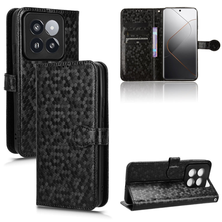 Custodia per telefono in pelle con trama a nido d'ape, For Xiaomi 14 Ultra, For Xiaomi Redmi 13C / Poco C65, For Xiaomi 14 Pro, For Xiaomi Redmi Note 13 Pro+ 5G