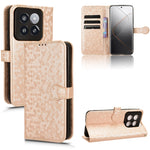 Custodia per telefono in pelle con trama a nido d'ape, For Xiaomi 14 Ultra, For Xiaomi Redmi 13C / Poco C65, For Xiaomi 14 Pro, For Xiaomi Redmi Note 13 Pro+ 5G
