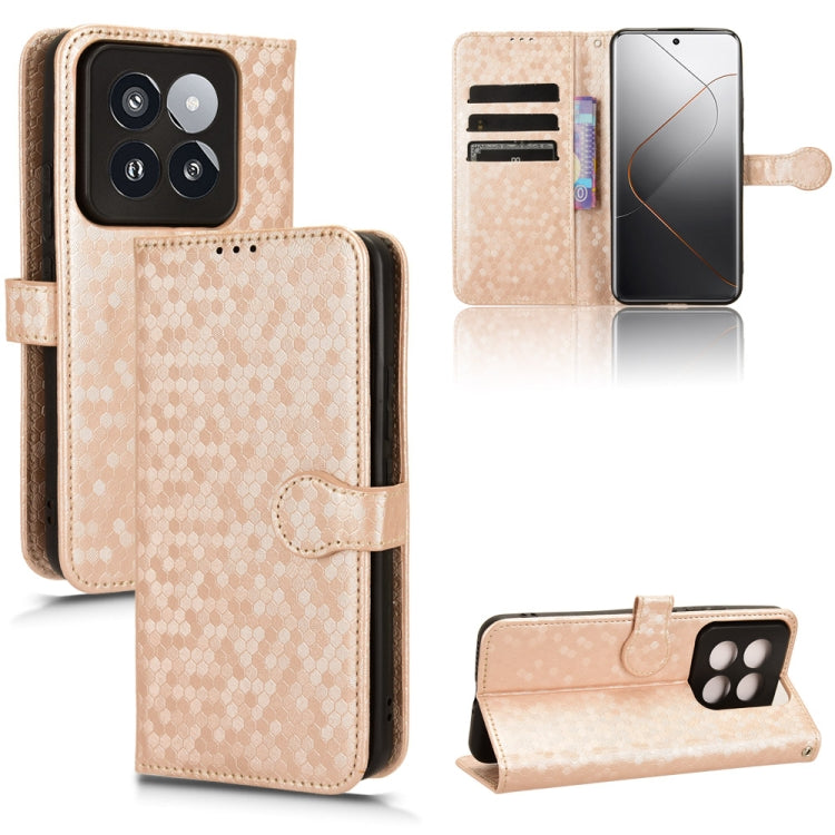 Custodia per telefono in pelle con trama a nido d'ape, For Xiaomi 14 Ultra, For Xiaomi Redmi 13C / Poco C65, For Xiaomi 14 Pro, For Xiaomi Redmi Note 13 Pro+ 5G