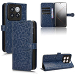 Custodia per telefono in pelle con trama a nido d'ape, For Xiaomi 14 Ultra, For Xiaomi Redmi 13C / Poco C65, For Xiaomi 14 Pro, For Xiaomi Redmi Note 13 Pro+ 5G