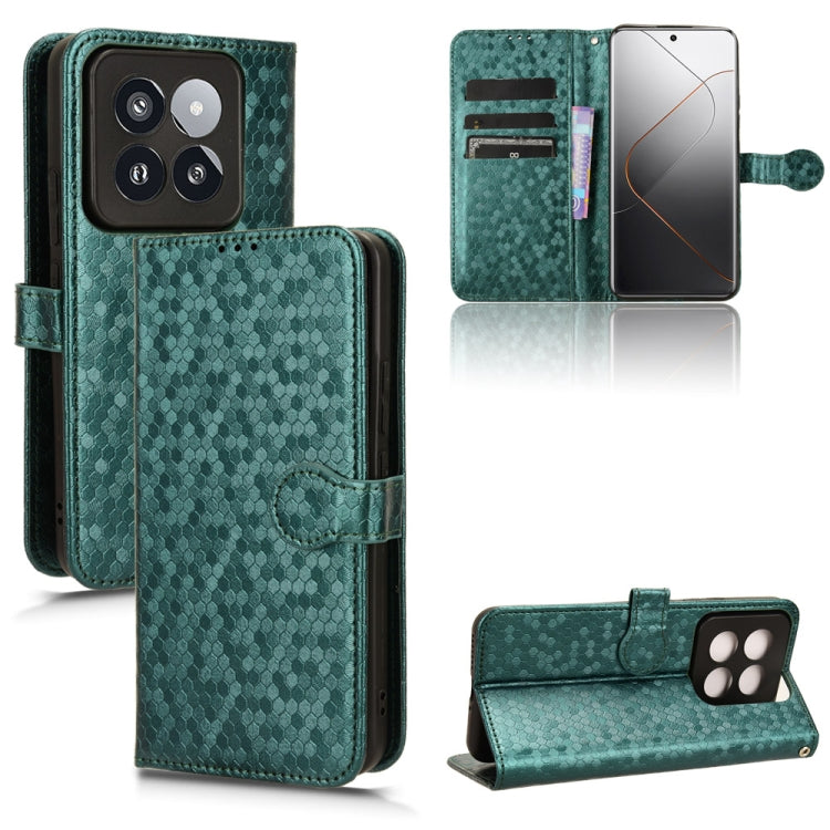Custodia per telefono in pelle con trama a nido d'ape, For Xiaomi 14 Ultra, For Xiaomi Redmi 13C / Poco C65, For Xiaomi 14 Pro, For Xiaomi Redmi Note 13 Pro+ 5G