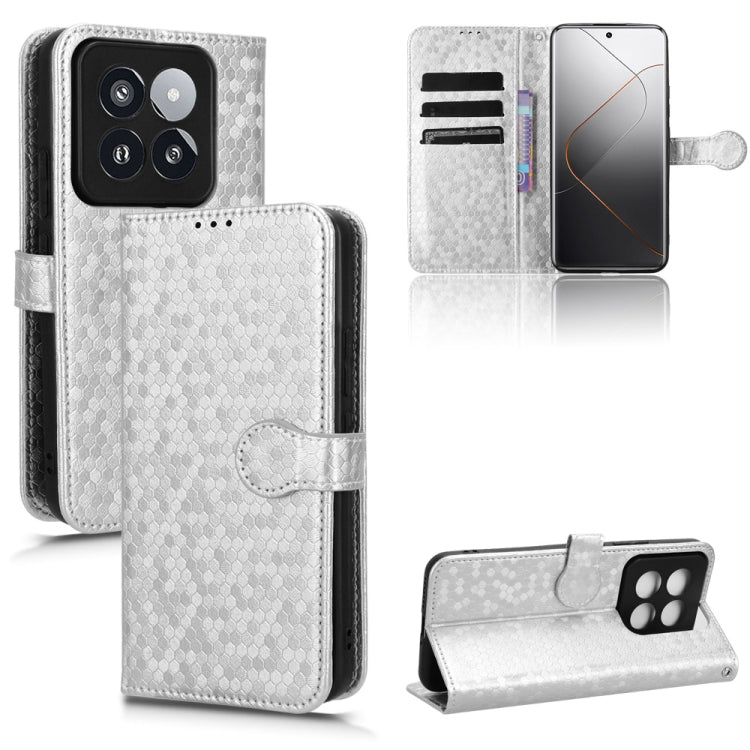 Custodia per telefono in pelle con trama a nido d'ape, For Xiaomi 14 Ultra, For Xiaomi Redmi 13C / Poco C65, For Xiaomi 14 Pro, For Xiaomi Redmi Note 13 Pro+ 5G